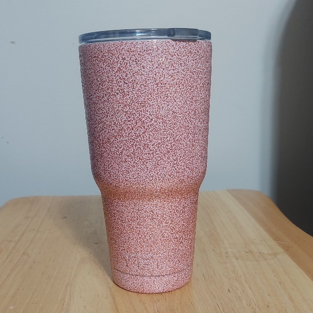 Yeti Customized Textured Glitter Pink Tumbler 30oz - Picture 1 of 5